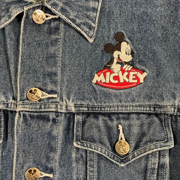 VTG Disney Mickey Unlimited Jerry Leigh embroidered denim jacket size small - Picture 6 of 8